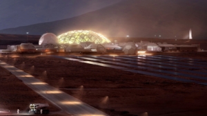 SpaceX base on Mars